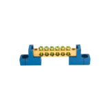 Terminal de CableadoTipo Puente / 6 Orificios / Tornillos M5 / PP Retardante a la Flama / 16 mm² / 80 A / 750 V CA
