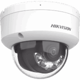 [Dual Light] Domo IP 2 Megapixel / Lente 2.8 mm / 30 mts IR + 30 mts Luz Blanca / Micrófono Integrado / Antivandálico IK08 / ACUSENSE Lite / Exterior IP67 / H.265 / PoE / ONVIF / Micro SD